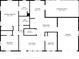 Detailed floor plan showcasing the layout of the house, including room dimensions and connections at 5422 Orange St, Indianapolis, IN 46203