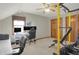 Bright bedroom with gym and office set up at 545 Walnut Woods Dr, Greenwood, IN 46142