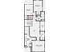 Second-floor floorplan with three bedrooms, two baths, laundry, and a spacious loft area at 5790 Arcade Blvd, McCordsville, IN 46055