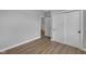 Neutral bedroom showing closet and doorway at 637 N Quartz Ln, Fortville, IN 46040