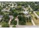 Aerial view of homes and well-manicured lawns in a quiet neighborhood at 7426 N Carroll Rd, Indianapolis, IN 46236
