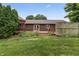 Expansive backyard with a wooden deck, mature landscaping, offering a private retreat with plenty of green space at 7426 N Carroll Rd, Indianapolis, IN 46236