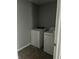 Laundry room with modern washer and dryer at 842 Westpointe Dr, Shelbyville, IN 46176