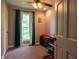 Clean small bedroom with a ceiling fan, one window, and an empty space at 8468 S County Road 575 E, Mooresville, IN 46158