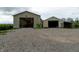 Exterior view of a large detached garage with two bays and ample parking space at 8468 S County Road 575 E, Mooresville, IN 46158