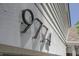 Modern and bold black house numbers on white siding, 9774 at 9774 Foxboro Ln, Fishers, IN 46038