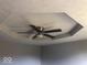 Close-up of the bedroom ceiling fan with decorative ceiling at 1045 Springway Dr, Shelbyville, IN 46176