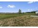 Expansive backyard featuring a young tree on a grassy field with a concrete patio at 11815 Adair Pl, Indianapolis, IN 46229