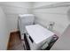 Functional laundry area with sleek appliances and efficient shelving system at 1199 Oak Leaf Rd, Franklin, IN 46131