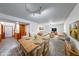 Open floor plan with a dining area, and a seating area with comfortable sofas at 1199 Oak Leaf Rd, Franklin, IN 46131