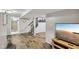 Spacious basement with stylish floors, open layout, and TV area at 1240 Hamilton Dr, Noblesville, IN 46060