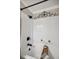 A modern bathroom features a shower with a stylish black faucet and decorative wall art at 1240 Hamilton Dr, Noblesville, IN 46060