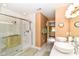 Bathroom features double sinks, a walk in shower, and bright lighting at 12994 Dekoven Dr, Fishers, IN 46037