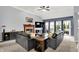 Cozy living room with fireplace and large windows providing natural light and outdoor views at 14492 Allison Dr, Carmel, IN 46033