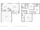 Detailed floor plan showcasing the layout of the first and second floors at 1936 Southernwood Ln, Indianapolis, IN 46231