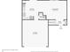 Floor plan featuring a kitchen, living room, bathroom, stairs, foyer, entry and garage at 1936 Southernwood Ln, Indianapolis, IN 46231