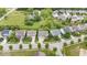 Charming aerial view of homes in a residential neighborhood with well-manicured lawns and tree-lined streets at 19534 Forsythe Dr, Noblesville, IN 46060