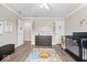 Bedroom with a playful animal themed decor and flooring at 19534 Forsythe Dr, Noblesville, IN 46060