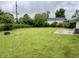 Wide backyard featuring a spacious lawn and patio area, perfect for outdoor activities and relaxation at 4004 N Ball Ave, Muncie, IN 47304