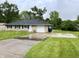 Charming one-story home with a well-maintained lawn, stone exterior, and attached garage at 4004 N Ball Ave, Muncie, IN 47304