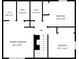 Detailed floor plan showcasing the layout of the primary bedroom, bedrooms, bathrooms, and hall at 4056 Orchard Valley Ln, Indianapolis, IN 46235