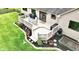 Aerial view showcasing the deck with seating, grill, and lush green lawn enhancing outdoor living at 412 Sonhatsett Dr, Westfield, IN 46074