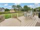 View of the deck featuring an outdoor table and chairs, perfect for entertaining or relaxing in the backyard at 412 Sonhatsett Dr, Westfield, IN 46074