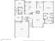 Detailed floor plan showcasing the layout of the home, including bedrooms, kitchen, and living spaces at 412 Sonhatsett Dr, Westfield, IN 46074