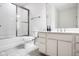 Bright and clean bathroom with a shower-tub combination and modern fixtures at 435 Virginia Ave # 106, Indianapolis, IN 46203