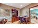 Home office featuring built-in shelving and a desk, perfect for a workspace at 5350 Chico Grey Dr, Indianapolis, IN 46237