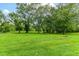 Expansive backyard with lush green grass and mature trees, offering plenty of space for activities at 7050 N County Road 650 E, Brownsburg, IN 46112