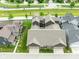 Aerial view of the rear of two-story homes with well-manicured lawns and treelined streets at 7152 Cherry Creek Blvd, Carmel, IN 46033