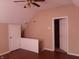 Attic bedroom features hardwood floors and neutral colored walls at 764 Haugh St, Indianapolis, IN 46222