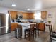 Updated kitchen featuring stainless steel appliances, ample counter space, and center island at 8346 Weathervane Cir, Indianapolis, IN 46239