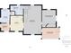 Floor plan of the main level, highlighting the living room, kitchen, and primary bedroom at 907 S A St, Elwood, IN 46036