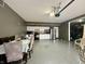 The garage features a kitchen, dining area, painted floors, and garage door at 9133 Thames Dr, Avon, IN 46123