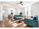 Spacious living room with hardwood floors, stylish furnishings, and an open layout at 1034 N Tacoma Ave, Indianapolis, IN 46201