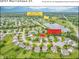 An aerial neighborhood view showing proximity to the neighborhood amenities at 10717 Morristown Ct, Carmel, IN 46032