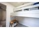Cozy bedroom featuring a unique loft bed design and storage underneath at 11423 Atlantic Rd, Fortville, IN 46040