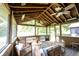Relaxing screened porch with comfortable seating and ceiling fans to enjoy the view at 11423 Atlantic Rd, Fortville, IN 46040