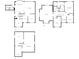 Detailed floor plan showcasing layout of all floors including kitchen, bedrooms, living and recreation rooms at 11753 Pawleys Ct, Indianapolis, IN 46235
