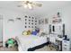 Inviting bedroom with decor, a vanity with drawers, and a ceiling fan at 1281 Jesse Ct, Greenwood, IN 46143