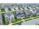 A street view of homes with beautifully landscaped lawns, sidewalks, and various architectural styles in a residential community at 1364 Chatham Hills Blvd, Westfield, IN 46074
