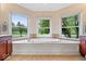 Bathroom features an oval tub and three windows providing ample light and neighborhood views at 14711 Macduff Dr, Noblesville, IN 46062