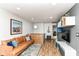 Bright living room with hardwood flooring, comfortable seating, and a stylish decor in a modern design at 1513 Alimingo Dr, Indianapolis, IN 46260