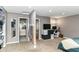 Large bedroom with closet space, workspace and bathroom access at 1513 Alimingo Dr, Indianapolis, IN 46260