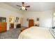 Spacious main bedroom boasts vaulted ceilings, soft carpeting, and access to ensuite bathroom and walk-in closet at 16126 Hymera Green, Westfield, IN 46074