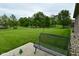 Back yard featuring a black fence and lots of green space at 2330 Oak Dr, Clayton, IN 46118