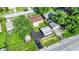 A bird's-eye view of a residential neighborhood showcasing houses with well-maintained lawns and tree-lined streets at 2538 Sickle Rd, Indianapolis, IN 46219