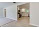 Updated kitchen with stainless steel appliances, white cabinets, and modern finishes at 3339 Devereaux Dr, Indianapolis, IN 46228